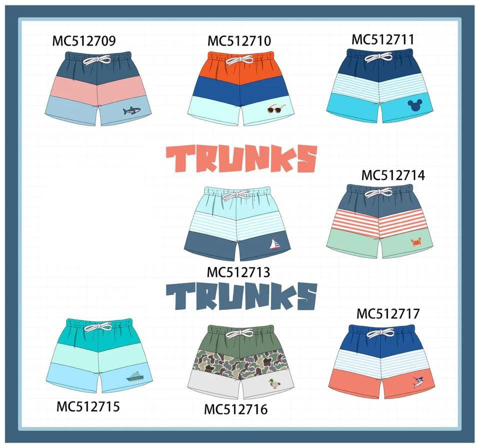 Summer trunks eta late June
