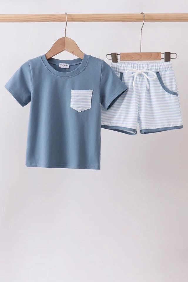 Blue stripe set 12m