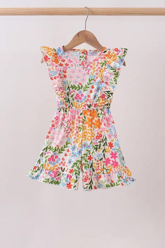 Floral garden romper