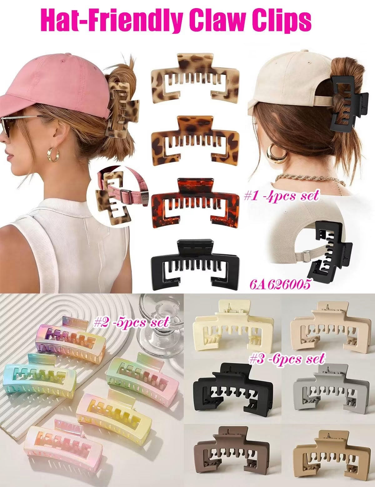 Hat hair clips eta late July