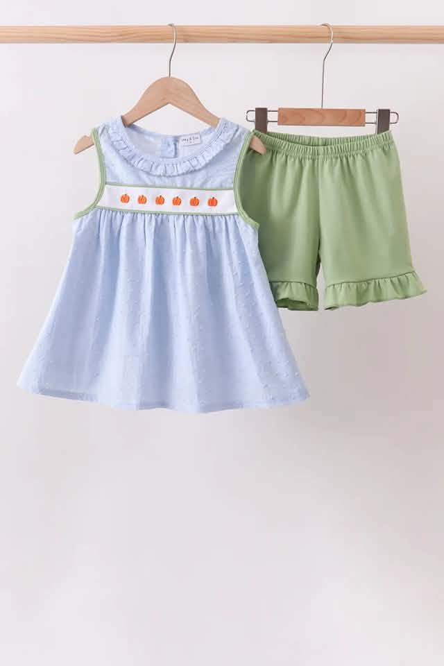 Sage and blue girl pumpkins