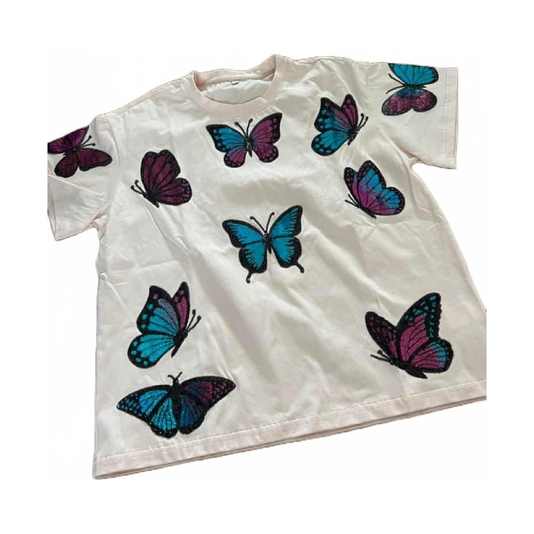 Women’s sequin butterfly tee