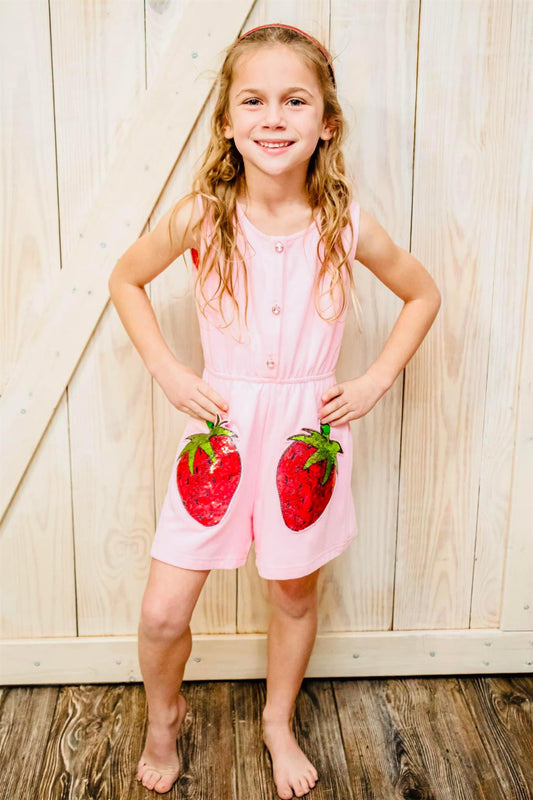 Sweet strawberry romper