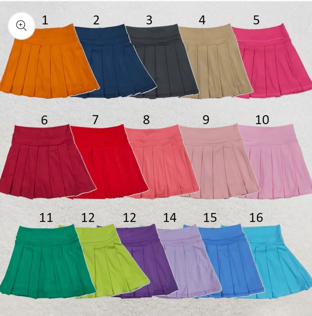 Pleated skorts eta 3 weeks