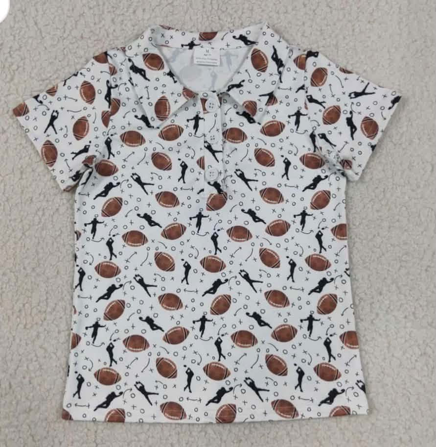Black and gold football polo