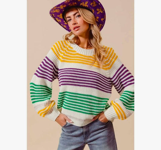 Women’s mardi multi stripe sweater eta nov