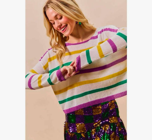 Women’s light weight Mardi Gras sweater eta Nov