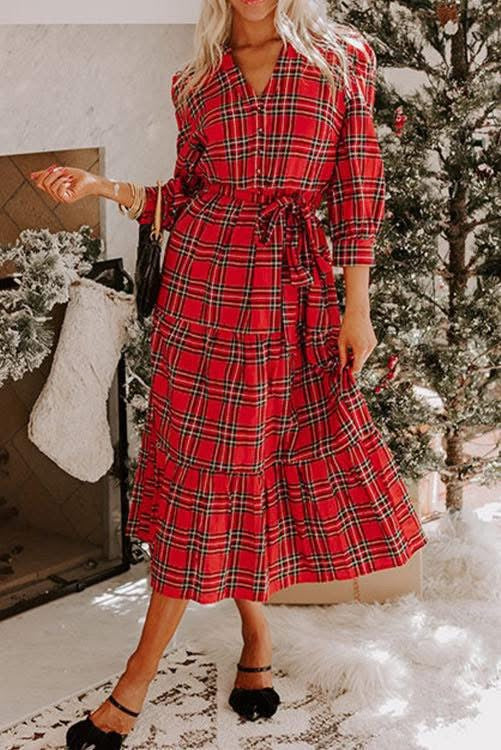 Christmas plaid dress eta nov
