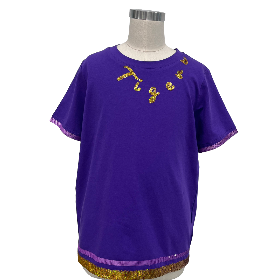 Custom sequin tiger tee