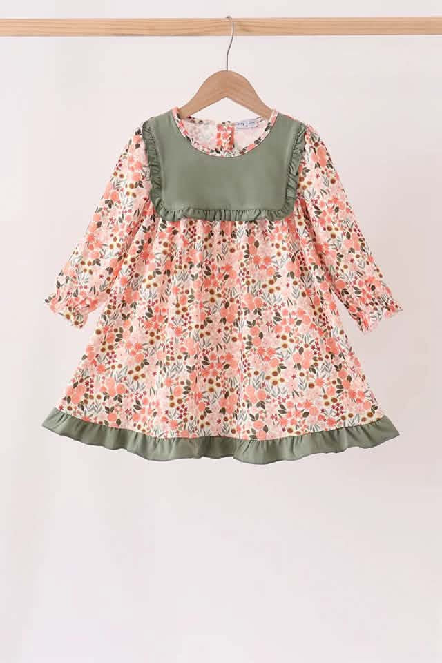 Sage floral dress