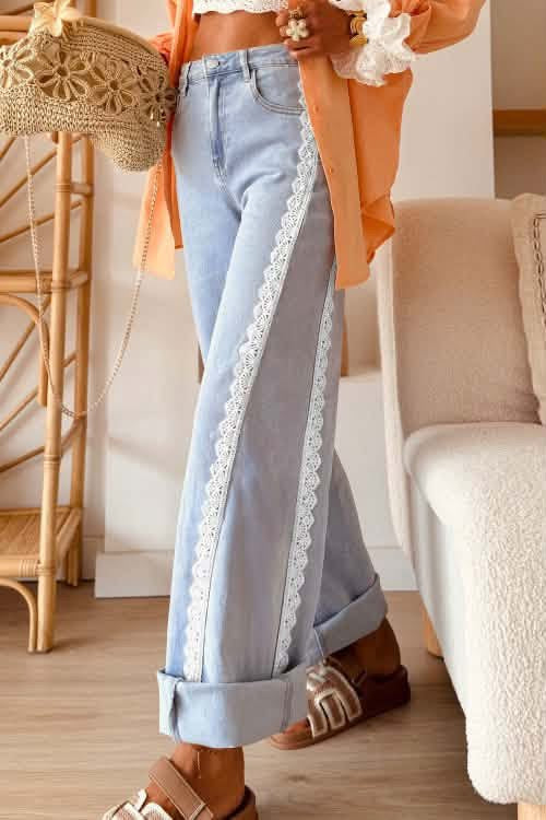 Lace Trim Jeans ETA Oct