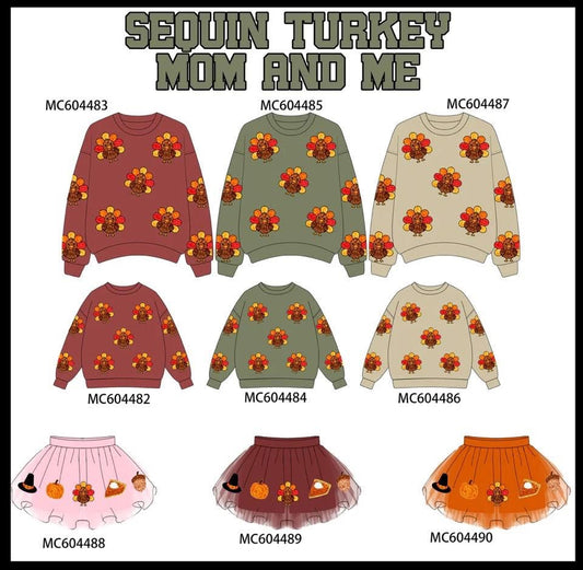 Mom and me sequin Turkey eta sept