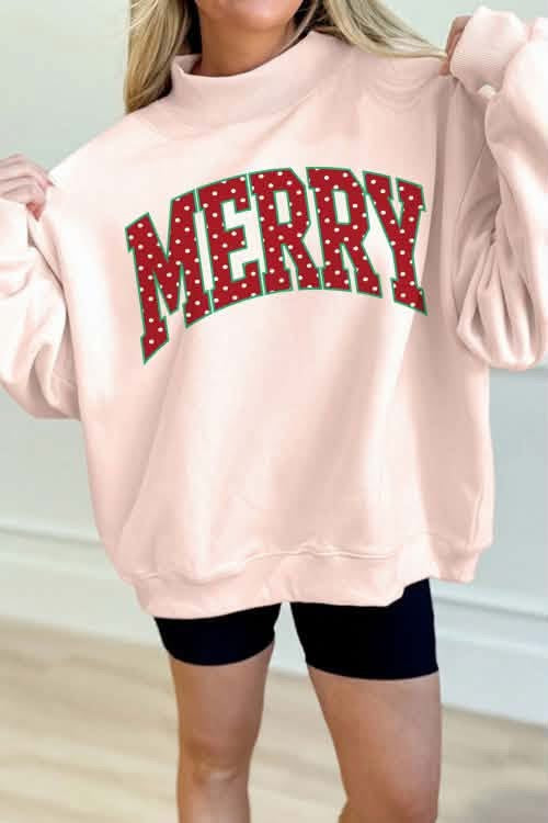 Merry polka dot sweatshirt