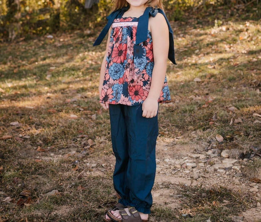 Smocked Floral Pant Set