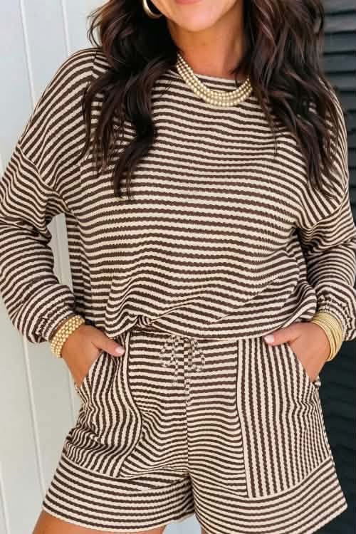 Brown stripe set