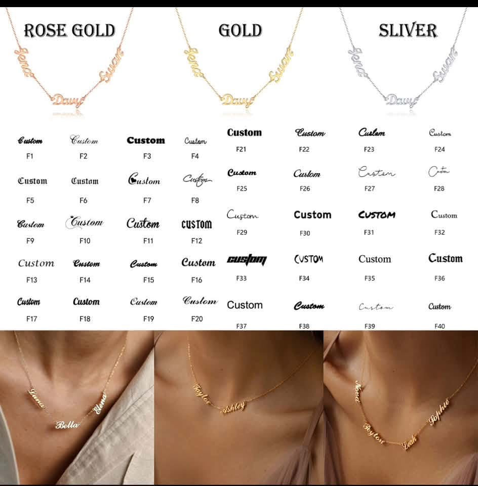 Name necklace eta Dec