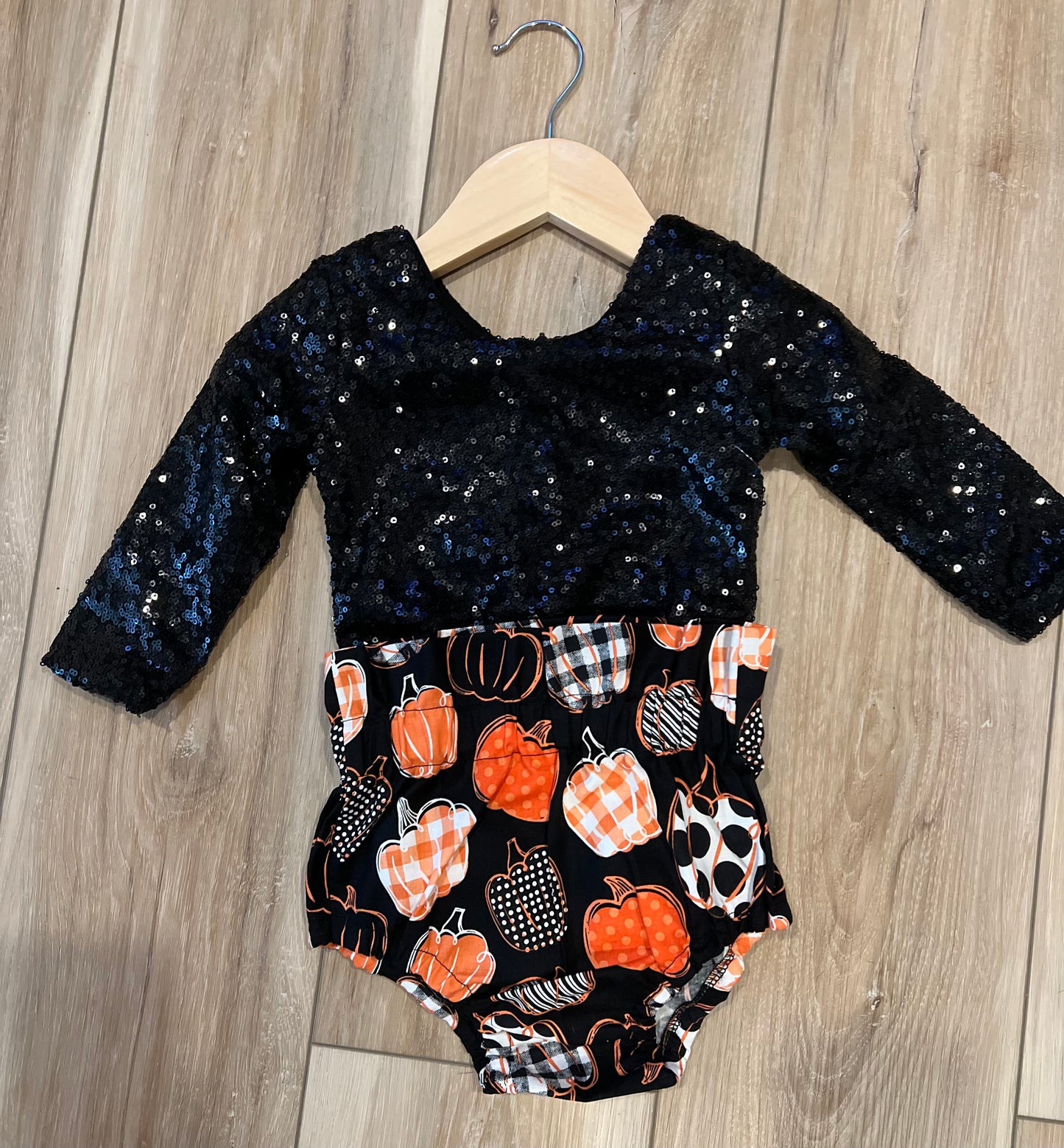 Pattern Pumpkin Halloween Baby Bloomers