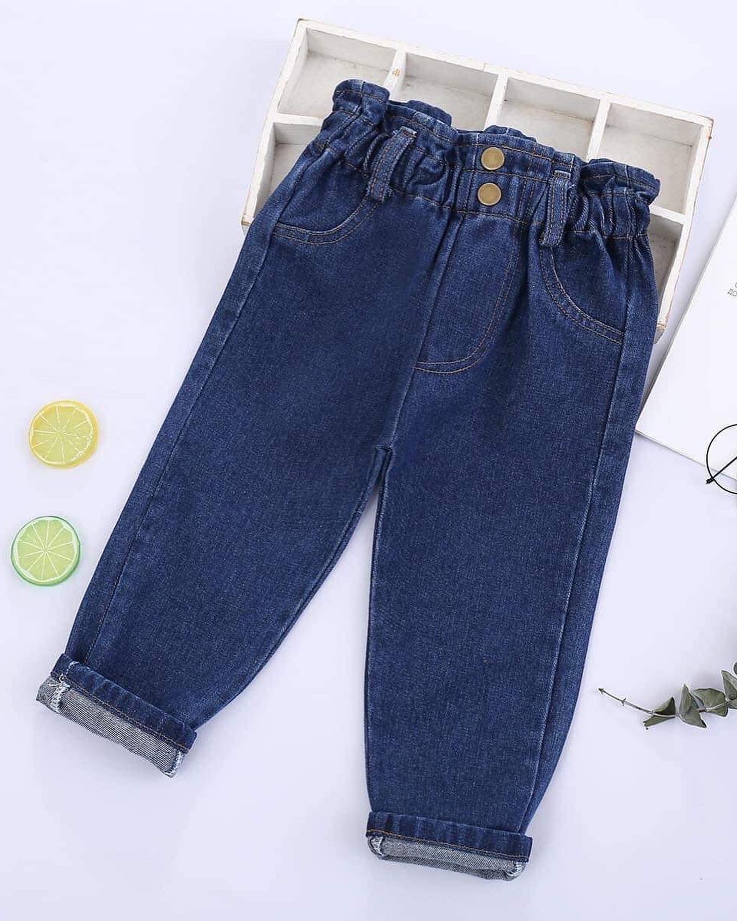 Girls High Waisted Jeans